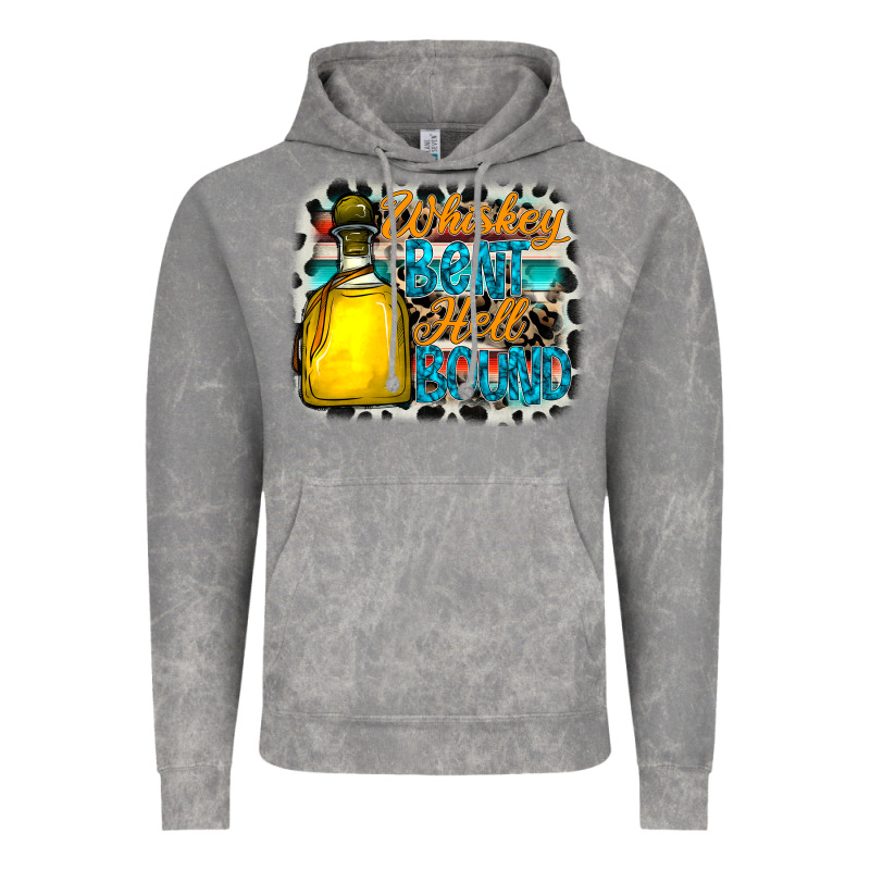 Whiskey Bent Hell Bound Vintage Hoodie by CowhideDigitalArt | Teevron