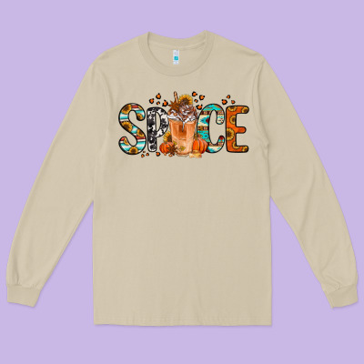 Pumpkin Spice Latte Long Sleeve Tee Designed By Jasminsmagicworld