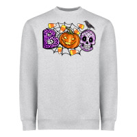 Heather Grey Boo halloween Heavyweight Sweatshirt - Artiststas
