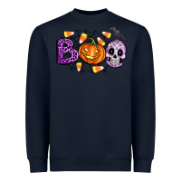 Navy Boo halloween Heavyweight Sweatshirt - Artiststas