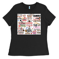 Black funny coffee quotes Ladies Tee - MaliasSmallBusiness