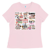 Bubblegum Pink funny coffee quotes Ladies Tee - MaliasSmallBusiness