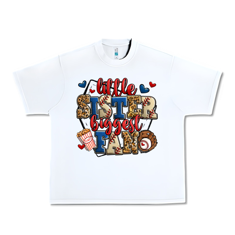 Little Sister Biggest Fan Baseball Urban Heavy Tee by Jasminsmagicworld | Teevron