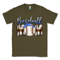 Army Green Baseball Mom Classic Tee - CowhideDigitalArt