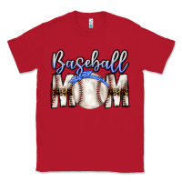 Red Baseball Mom Classic Tee - CowhideDigitalArt