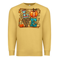 Antique Gold Fall Autumn Leopard Love Pumpkin Premium Sweatshirt - LillyAllenDesigns