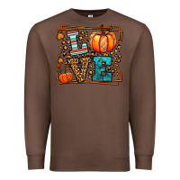 Chestnut Fall Autumn Leopard Love Pumpkin Premium Sweatshirt - LillyAllenDesigns