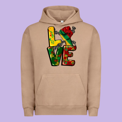 Love Juneteenth Urban Hoodie Designed By Cowgirlartshop
