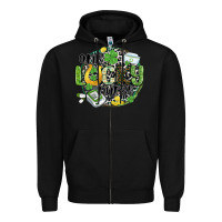 Black one lucky nurse Zipper Hoodie - MaliasSmallBusiness