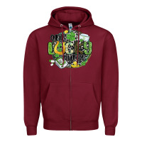 Burgundy one lucky nurse Zipper Hoodie - MaliasSmallBusiness