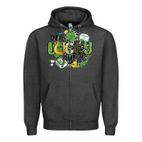 Charcoal Heather one lucky nurse Zipper Hoodie - MaliasSmallBusiness