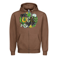 Chestnut one lucky nurse Zipper Hoodie - MaliasSmallBusiness
