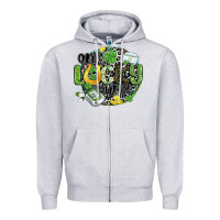 Heather Grey one lucky nurse Zipper Hoodie - MaliasSmallBusiness