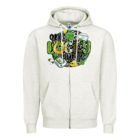 Oatmeal Heather one lucky nurse Zipper Hoodie - MaliasSmallBusiness