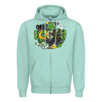 Seafoam one lucky nurse Zipper Hoodie - MaliasSmallBusiness