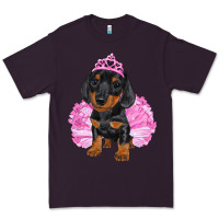 Plum Balerina Dachshund With Tutu Premium Tee - RanaPortraitStore