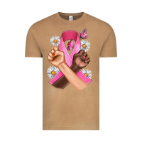 Vintage Camel Breast Cancer Fist Daisy Butterfly Vintage Tee - Artiststas
