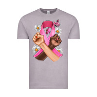 Vintage Zinc Breast Cancer Fist Daisy Butterfly Vintage Tee - Artiststas