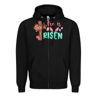 Black he is risen Zipper Hoodie - MaliasSmallBusiness