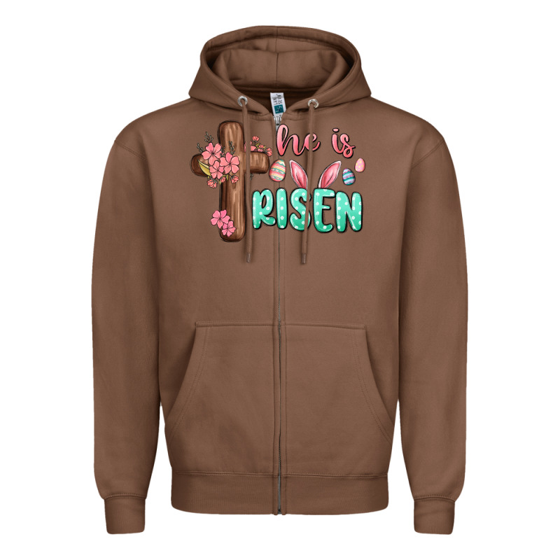 He Is Risen Zipper Hoodie by MaliasSmallBusiness | Teevron