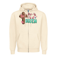 Sandshell he is risen Zipper Hoodie - MaliasSmallBusiness