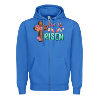 True Royal he is risen Zipper Hoodie - MaliasSmallBusiness