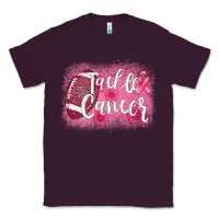 Plum tackle cancer football leopard Classic Tee - AdoDesignShop