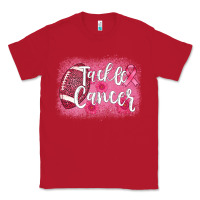 Red tackle cancer football leopard Classic Tee - AdoDesignShop
