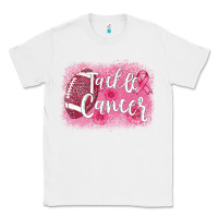 White tackle cancer football leopard Classic Tee - AdoDesignShop