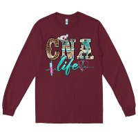 Burgundy western nurse cna life Long Sleeve Tee - BarkalooDesign