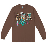 Chestnut western nurse cna life Long Sleeve Tee - BarkalooDesign