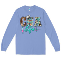 Colony Blue western nurse cna life Long Sleeve Tee - BarkalooDesign
