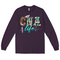 Plum western nurse cna life Long Sleeve Tee - BarkalooDesign