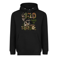 Black 100 days of school hunting deer Heavyweight Hoodie - LillyAllenDesigns