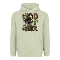 Matcha 100 days of school hunting deer Heavyweight Hoodie - LillyAllenDesigns