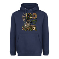 Navy 100 days of school hunting deer Heavyweight Hoodie - LillyAllenDesigns