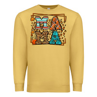 Antique Gold Fall Autumn Leopard Mama Premium Sweatshirt - LillyAllenDesigns