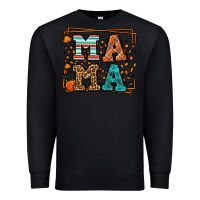 Black Fall Autumn Leopard Mama Premium Sweatshirt - LillyAllenDesigns