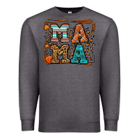 Charcoal Heather Fall Autumn Leopard Mama Premium Sweatshirt - LillyAllenDesigns