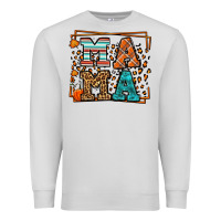 Dove Grey Fall Autumn Leopard Mama Premium Sweatshirt - LillyAllenDesigns