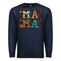 Navy Fall Autumn Leopard Mama Premium Sweatshirt - LillyAllenDesigns
