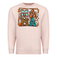Pale Pink Fall Autumn Leopard Mama Premium Sweatshirt - LillyAllenDesigns
