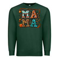Sports Green Fall Autumn Leopard Mama Premium Sweatshirt - LillyAllenDesigns