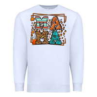 White Fall Autumn Leopard Mama Premium Sweatshirt - LillyAllenDesigns
