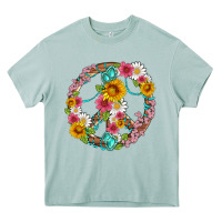 Arona floral peace sign with gemstone Heavy Core Tee - Artiststas