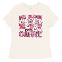 Bone my sleigh runs on coffee Ladies Tee - MaliasSmallBusiness