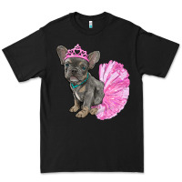 Black Balerina French Bulldog With Tutu Premium Tee - RanaPortraitStore