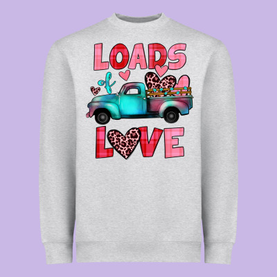 Loads Of Love Truck Heavyweight Sweatshirt Designed By Jahusdesignshop