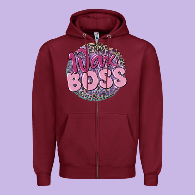 Wax Boss Zipper Hoodie Designed By Maliassmallbusiness