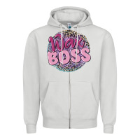 Dove Grey wax boss Zipper Hoodie - MaliasSmallBusiness